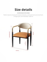 Chaises de restaurant modernes, simples et décontractées Chaises commerciales en cuir rembourré léger de luxe Chaises de chambre à coucher
