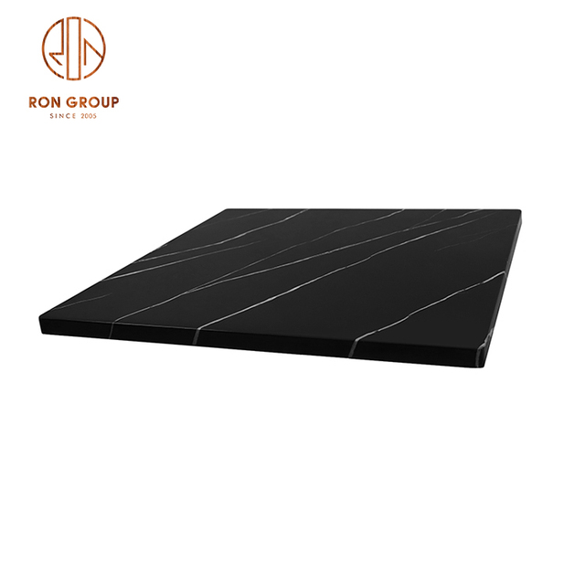 Marbled Pattern Black White Study Restaurant Dining Table Table Top Cafe
