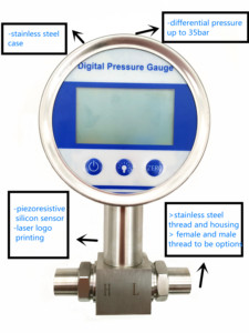 Manómetro Digital UIY8 de Presión Diferencial Gas-Líquido, Alimentado por Batería de 3.6V - Product Image 2