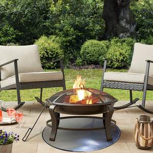 Açık yuvarlak güvenli parti ızgara matı ve ateş çukuru altında ateş çukuru barbekü Ember güverte yanmaz Mat ateş çukuru mat - Product Image 4