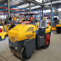 Compacteur routier hydraulique à double tambour compact et mini pour l'entretien des routes