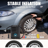Compresseur d'air numérique classique 12V pour un gonflage précis des pneus de voiture, idéal pour les berlines, les SUV et les situations d'urgence routière
