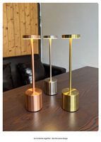 Lámpara de Mesa LED Inalámbrica Recargable de 3 Colores con Sensor Táctil, Luz Nocturna para Hotel, Dormitorio, Bar, Decoración de Habitaciones