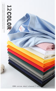 T-shirt court surdimensionné pour homme, impression sérigraphique lourde personnalisée, coupe ample, streetwear, haut en coton sans couture, haute qualité - Product Image 5