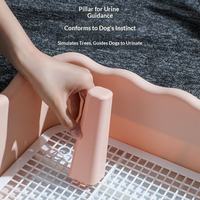 Toilette d'apprentissage pour chien améliorée avec clôture latérale haute, grande grille anti-salissures pour les pattes, portable pour l'intérieur