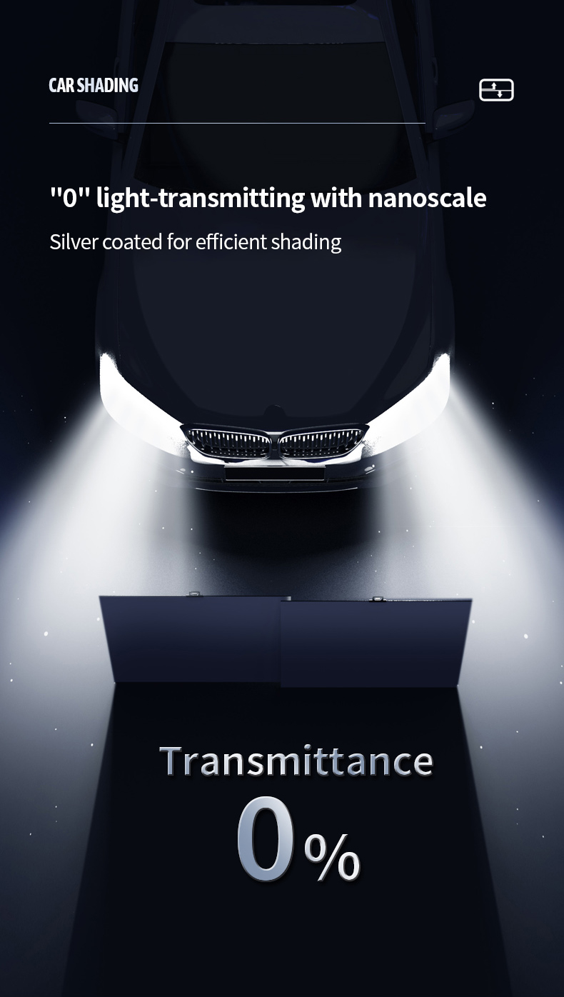 Fifth car Windshield Sunshade, Fifth , Oxford sun shield, sun block 0 light transmission, 80-140cm retractable