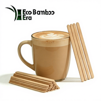 Agitateurs à café écologiques en bambou naturel, biodégradables, jetables, pour café, lait, thé