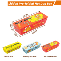 Boîte à hot-dogs en carton blanc jetable, conteneur alimentaire pour saucisses, fromages, bâtonnets de hot-dogs, logo personnalisé, vente en gros disponible