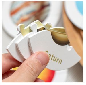 Educación temprana para niños Inteligencia Cognición Universo Planetas Sistema solar Rompecabezas Tableros a juego Juguete de madera - Product Image 3