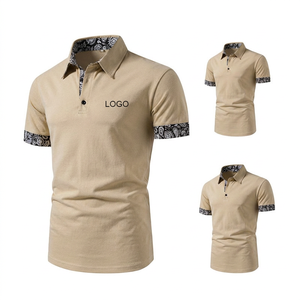 Men's Summer New Arrival Solid Print <b>Patchwork</b> Short Sleeve T-<b>Shirt</b> Breathable Knitted 180g Casual for Neck Regular Fit Front - Product Image 4