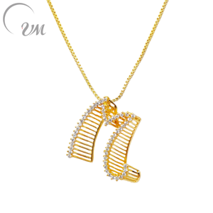 UMJewelry <b>Silver</b> Necklace Wholesale gold-plated suitable <b>for</b> both <b>men</b> and women Engagement gift anniversary daily wear party - Product Image 1
