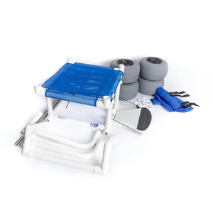 Fauteuil roulant de plage imperméable pour l'extérieur, léger, avec cadre en PVC, fauteuil roulant pour le sable avec repose-pieds - Product Image 1