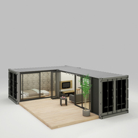 Maison préfabriquée modulaire à 4 chambres, conteneur décoratif complet et économique