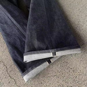 Muli Plaid personalizzati da tasca in tessuto di salvataggio rosso impilato Streetwear Vintage Bootcut svasato pantaloni giapponesi grezzi cimosa <span class=keywords><strong>jeans</strong></span> <span class=keywords><strong>jeans</strong></span> da uomo - Product Image 4