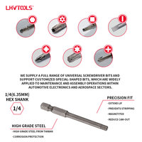 LJ-57 10 embouts de tournevis Phillips 65 mm en acier S2 sablé, tête simple, embout hexagonal 4 mm, longue portée, qualité industrielle