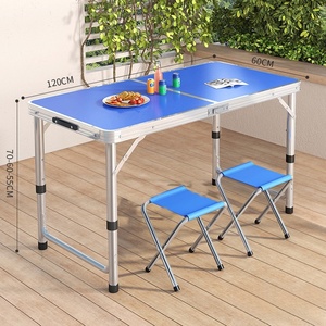 Bộ bàn ghế xếp gọn bằng nhôm ngoài trời có ghế ngả và gậy đi bộ dùng cho cắm trại và ăn uống - Product Image 3