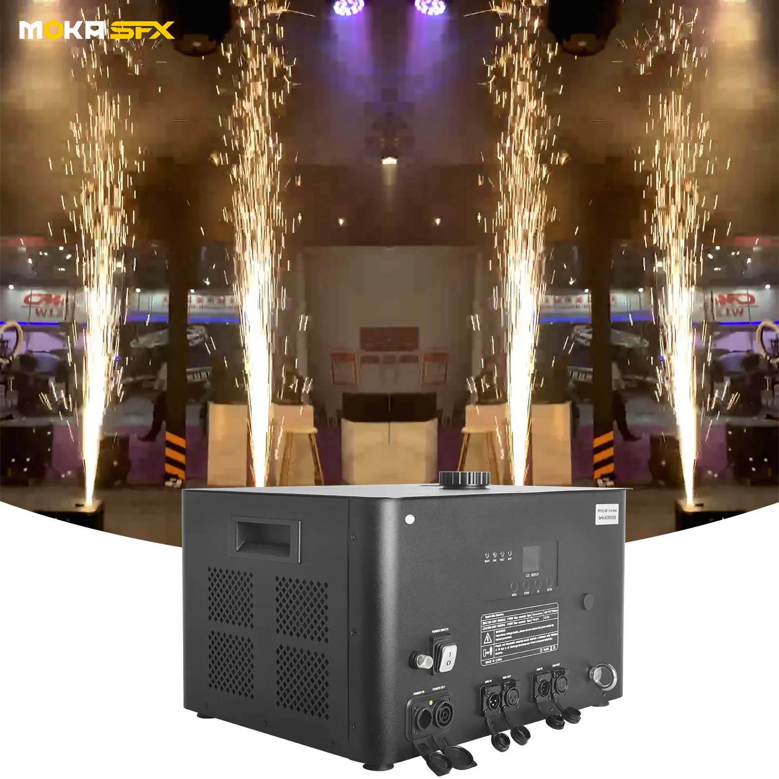 Moka SFX MK-E23 không thấm nước 10m siêu cao lạnh tia lửa Máy lốc xoáy pháo hoa lạnh