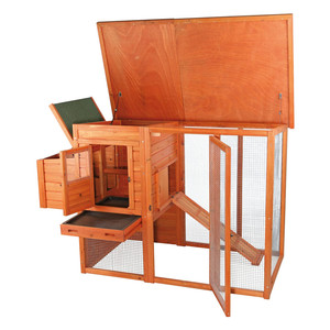 Nidi in Legno per Animali da Esterno con Tetto Piatto, per Conigli, Pollame, Anatre, Galline Ovaiole, Gabbie e Pollai - Product Image 2