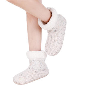 2024 Women Winter Floor Shoes Indoor Home <strong>Slippers</strong> <strong>Knitted</strong> Anti Skid Non-Slip Soft Warm <strong>Boots</strong> - Product Image 5