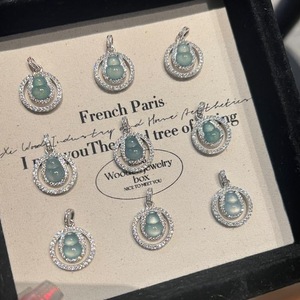 Ensemble de bijoux haut de gamme en argent sterling S925, boucles d'oreilles serties de diamants d'astéroïde, pendentif planète miniature de rêve, pendentifs fins, breloques - Product Image 1