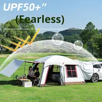 Tente de camping arrière pour SUV Shanzhiji, tout-terrain, imperméable 3000 mm, anti-tempête, quatre saisons, tunnel, double couche, deux pièces, ensemble complet