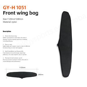 Sacs de protection pour hydrofoil avant et arrière, multi-tailles, noirs, personnalisés, imperméables, anti-corrosion, anti-impact, en nylon et aluminium, pour le surf - Product Image 3