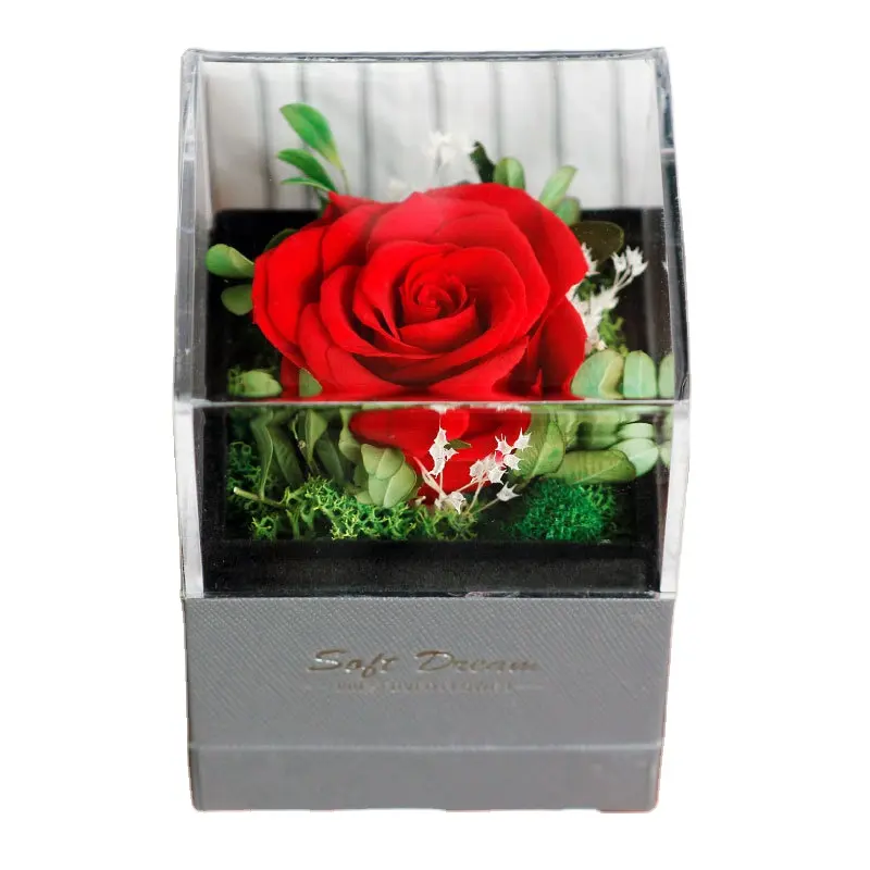 acrylic box preserved flowers best personalized handmade birthday gifts for wife