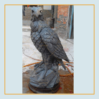Grande sculpture animalière extérieure en bronze statue d'aigle en bronze à vendre
