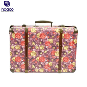 <b>Vintage</b> printed paper carrying case with handle wholesale, recyclable cardboard gift <b>box</b>, children's mini carrying case - Product Image 6