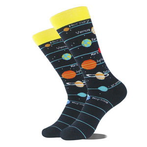 <span class=keywords><strong>Original</strong></span> Vente en gros Personnalisé Drôle Coloré Cool Mode Robe Hommes Mode Robe Espace alien Art Fusée Équipage Unisexe Chaussettes pour Hommes - Product Image 3