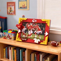Cadre photo de construction en blocs, compatible football américain, cadeau créatif, idéal pour les fans de football, coupe de football