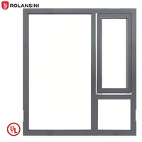 Ventana Abatible de Acero Resistente al Fuego, Insonorizada e Impermeable, de Tamaño Personalizado Rolansini, para Baño, Exterior, Dormitorio y Edificios