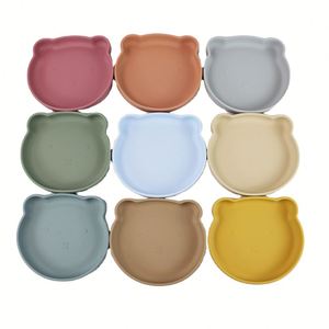 Assiettes et bols d'alimentation pour bébé en silicone, motif animal, avec ventouse, pour la diversification alimentaire des tout-petits - Product Image 2