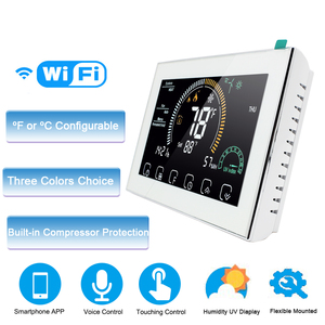 24 Vac Home Black touch wifi thermostat de <span class=keywords><strong>climatiseur</strong></span> programmable thermostat intelligent à un ou plusieurs étages pour four - Product Image 4