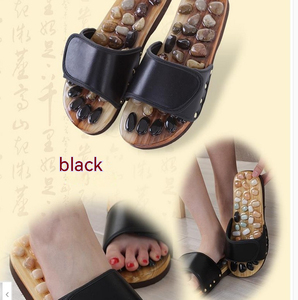 Fußmassagenschuhe Hausschuhe Reflexologie Pflege Blutaktivierung Fuß Akupunktur Punkt Massageschuhe Kieselstein natürlich für Männer und Frauen - Product Image 3
