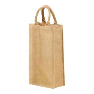 Bolsa de Yute Reutilizable para 2 Botellas de Vino, Ecológica, para Regalos de Boda, Fiesta o Cumpleaños, Venta al Por Mayor - Product Image 1