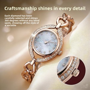 <span class=keywords><strong>Orologio</strong></span> <span class=keywords><strong>da</strong></span> Donna al Quarzo Stile Giapponese Ispirato al Sud-Est Asiatico; <span class=keywords><strong>Orologio</strong></span> <span class=keywords><strong>da</strong></span> Donna Coreano in Oro Rosa di Alta Gamma Resistente all'Acqua 30M - Product Image 4
