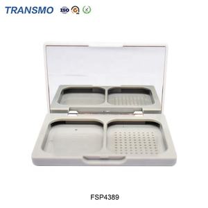 ตลับแป้งบลัชออนแบบกำหนดเอง เป็นมิตรกับสิ่งแวดล้อม กล่องเปล่าสีขาวทรงสี่เหลี่ยม พร้อมกระจก - Product Image 4