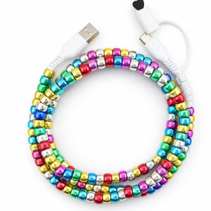 สายชาร์จแบบ 2 in 1 ได้รับการรับรอง MFi ชาร์จเร็ว สายชาร์จ Star Beads ยาว 3.3 ฟุต สำหรับผู้หญิงและเด็กผู้หญิง ใช้ได้กับ iPhone 16 15 14 <span class=keywords><strong>13</strong></span> Pro - Product Image 1