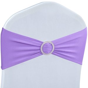 Fascia per sedie in poliestere elasticizzato Premium + Spandex con decorazione ad arco-decorazioni per banchetti per feste di nozze