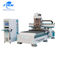 Mesin Router Kayu CNC Empat Kepala ATC FIRM Jinan untuk Pahat, Ukuran 13x25, Dijual Murah