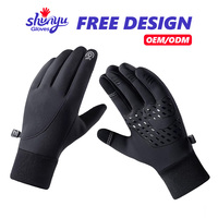 Gants de cyclisme d'hiver en polaire, imperméables, isolés thermiquement, compatibles avec les écrans tactiles, antidérapants, pour le ski et les sports, gris foncé