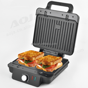 AOJA-Crêpière électrique 3 en 1 à chauffage rapide, poignée tactile, presse-gril, gaufrier, petit-déjeuner - Product Image 2