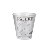 Vasos de Plástico PP con Logotipo Personalizado IML, 300 ml, 90 mm, Plateados, Huecos, Esmerilados, Gruesos, para Bebidas Frías y Calientes, para Servicio de Comida para Llevar
