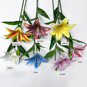 Venta al por mayor personalizado sola flor artificial Calla <span class=keywords><strong>Lily</strong></span> <span class=keywords><strong>Perfume</strong></span> centros de mesa para boda graduación Pascua Mesa evento látex - Product Image 1