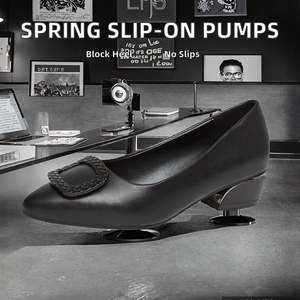 Escarpins de mariage pour femmes à talons hauts, avec nœud scintillant, respirants, sandales à bride arrière, résistants à l'usure - Product Image 2