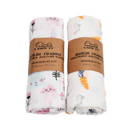 Prix de gros 100x100cm impression couleur 100% bambou coton Super doux bébé literie couverture Sublimation mousseline bébé couverture