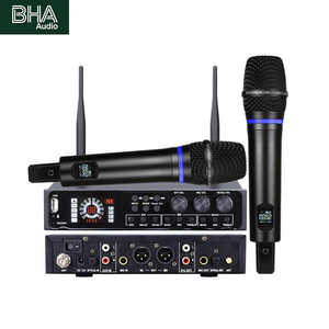 Microphone sans fil 2 canaux BHA N223+X3 avec Bluetooth, USB <span class=keywords><strong>et</strong></span> préamplificateur de réverbération pour scène, prix de gros usine, OEM CE FCC - Product Image 1