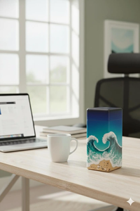 Urna Funeraria Rectangular de Madera y Resina Epoxi con Acabado Pulido a Precios Razonables para Uso en Funerales - Product Image 2