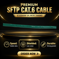 Cable de Red Ethernet Cat6 RJ45 UTP FTP, Cable de Conexión de 5 Metros con Blindaje de PVC para Conexión de Red